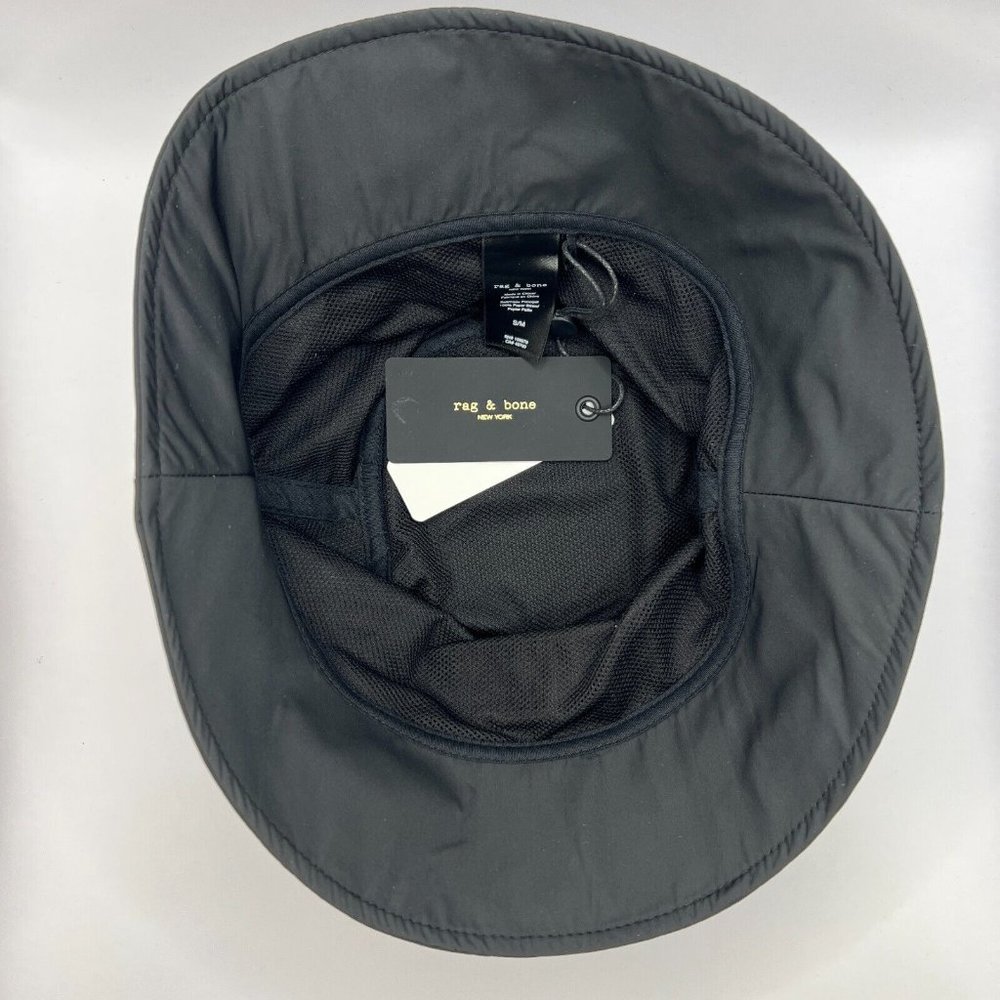 Rag & Bone Black Addison Bucket Hat sz S/M Women's Summer Lightweight Breathable - Picture 8 of 10